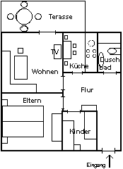 Wohnung "Scholle" - Grundriß